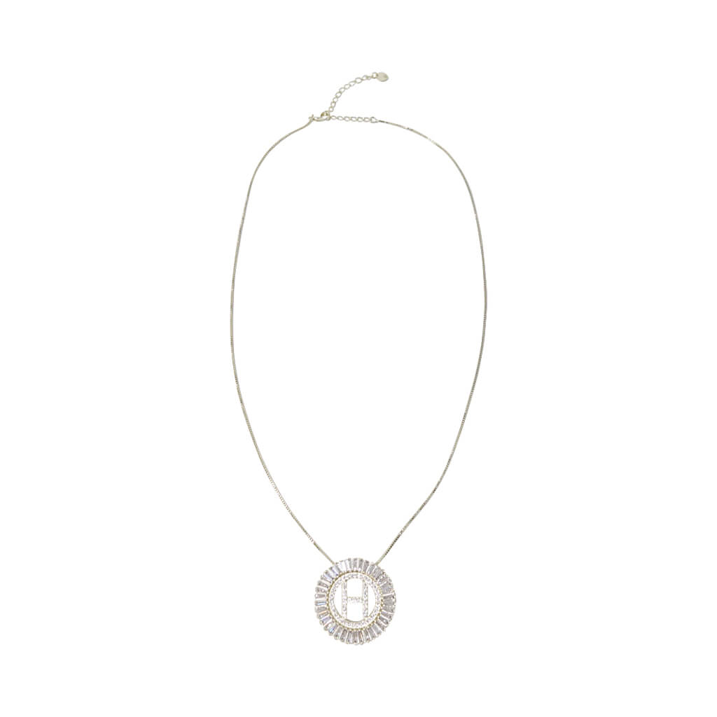 Halo Pave Diamond Initial