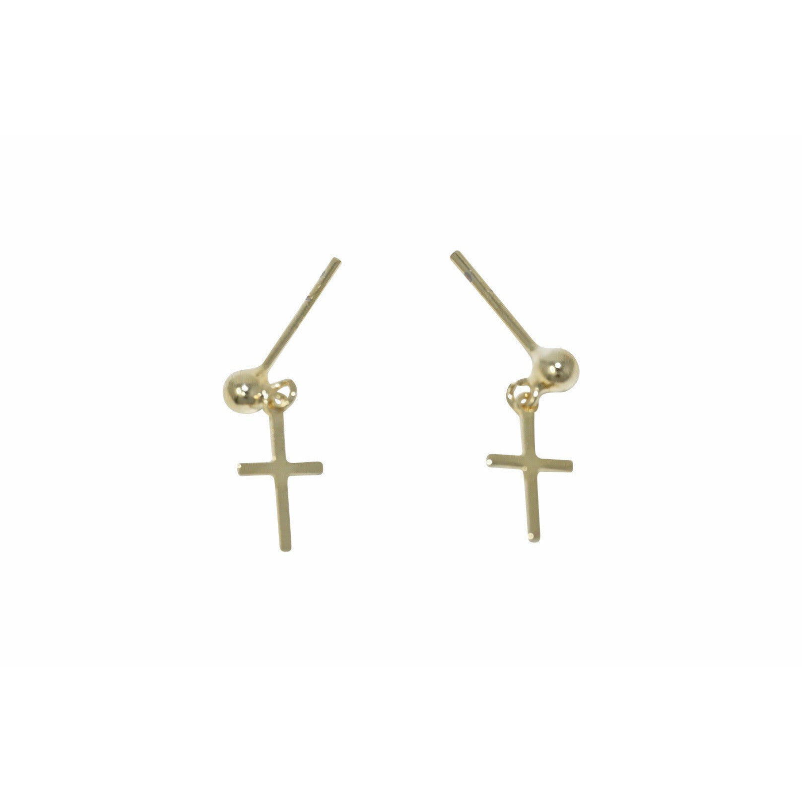 Mini Hanging Cross Earrings