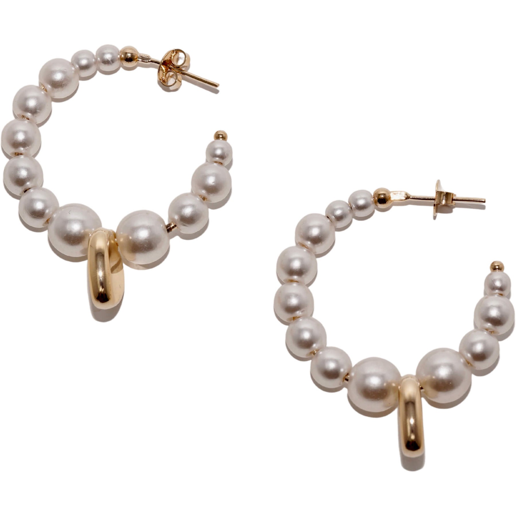 Small Pearl Love Earrings