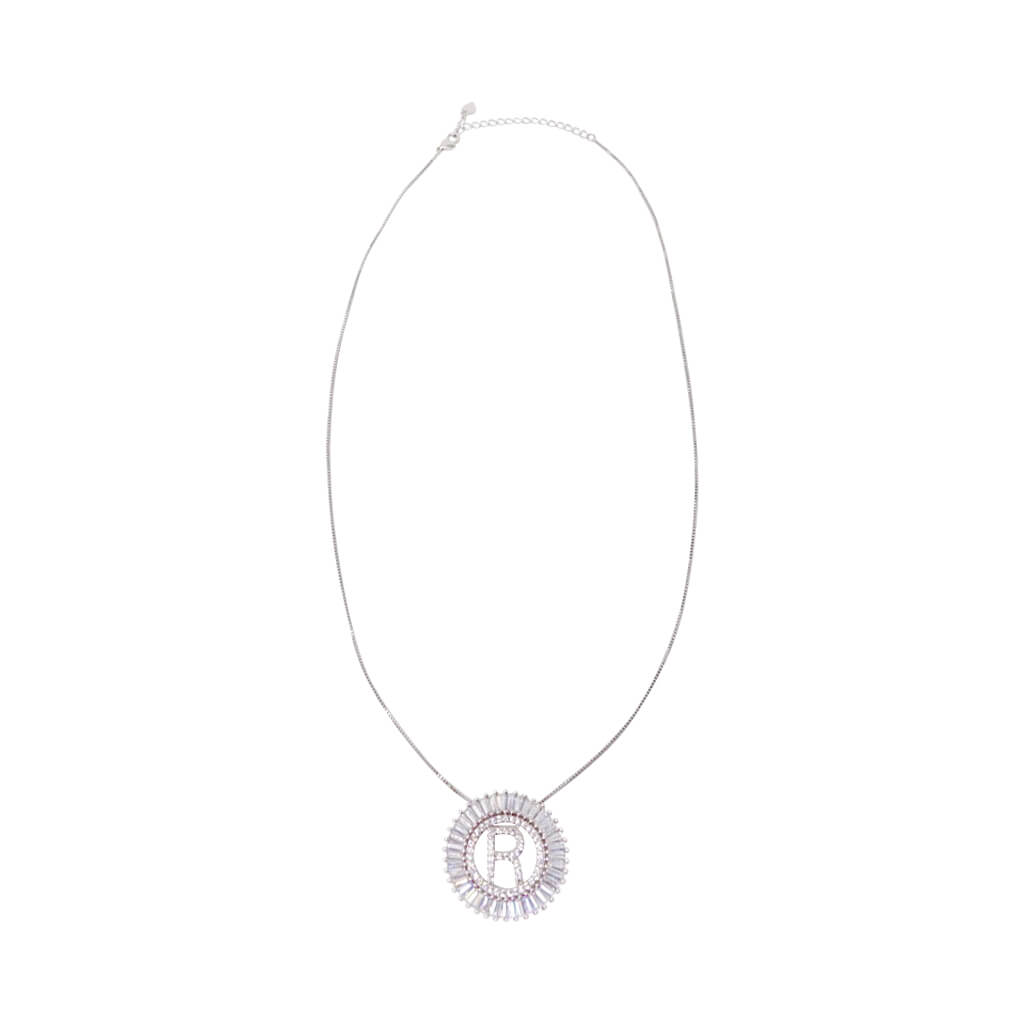 Halo Pave Diamond Initial
