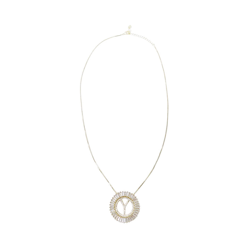 Halo Pave Diamond Initial