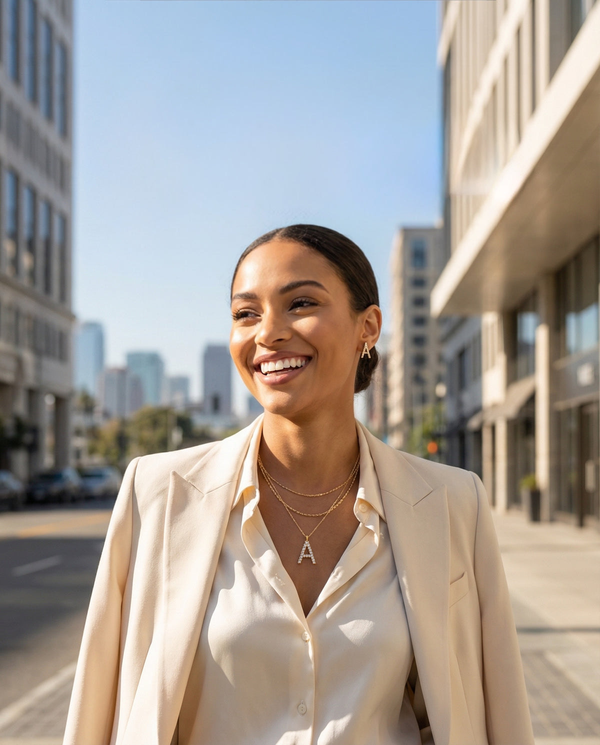 Encrusted Pave Initial Pendant