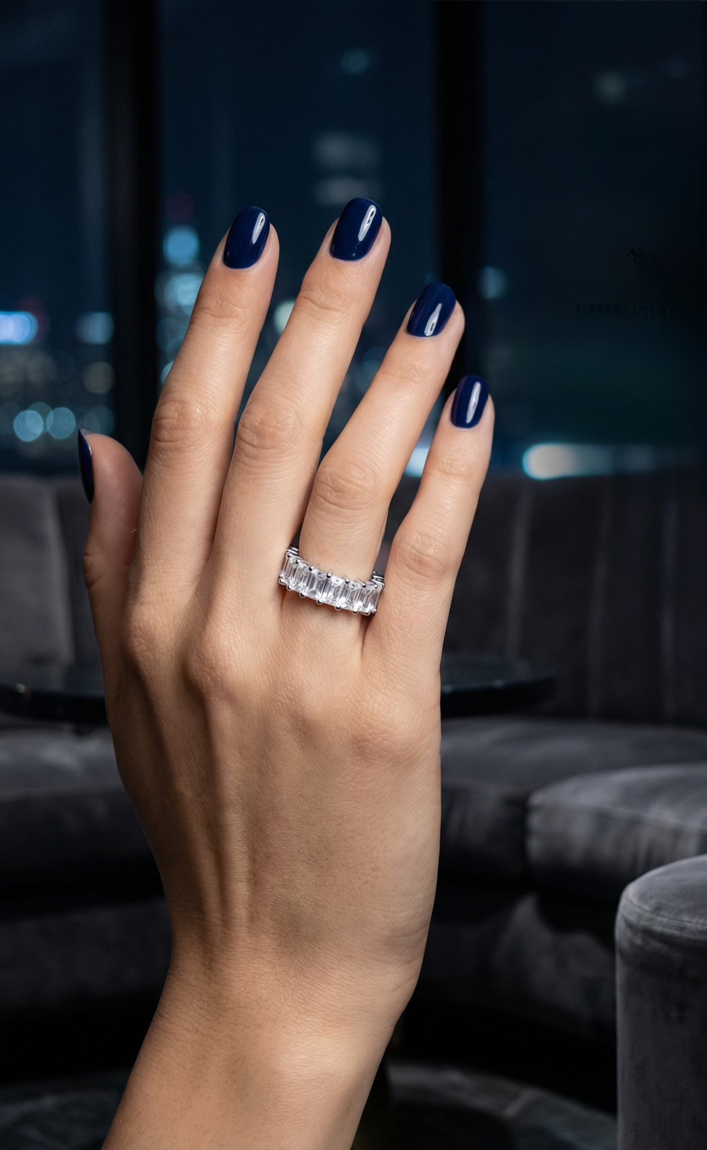 Eternity Emerald Cut Ring