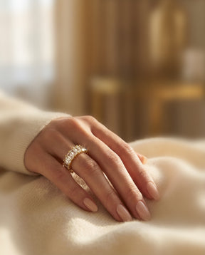 Eternity Emerald Cut Ring