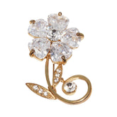 Broche Diamants et Fleurs