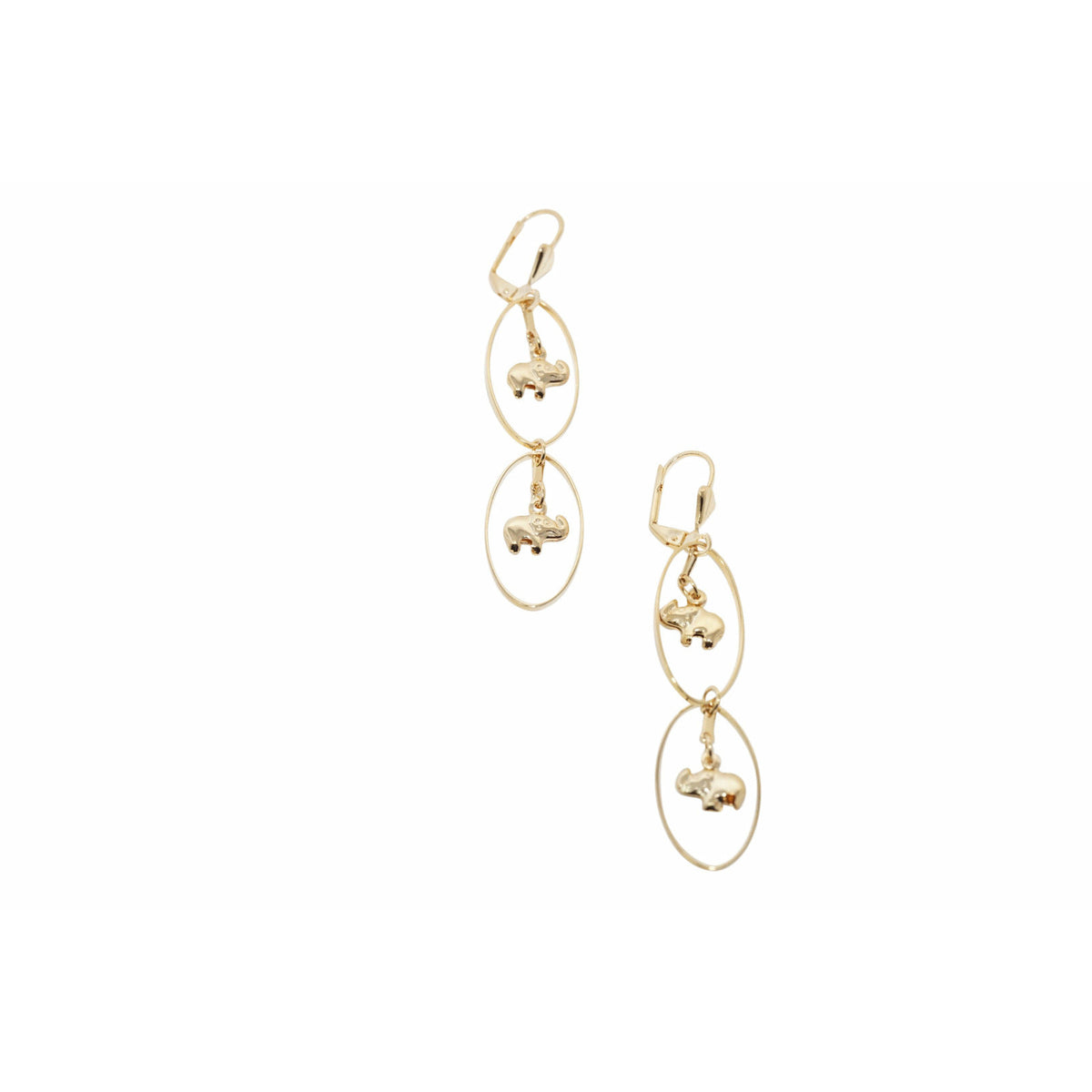 Golden Elephant Earrings