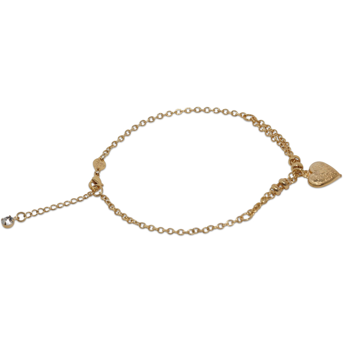 Solid Heart Charm Anklet