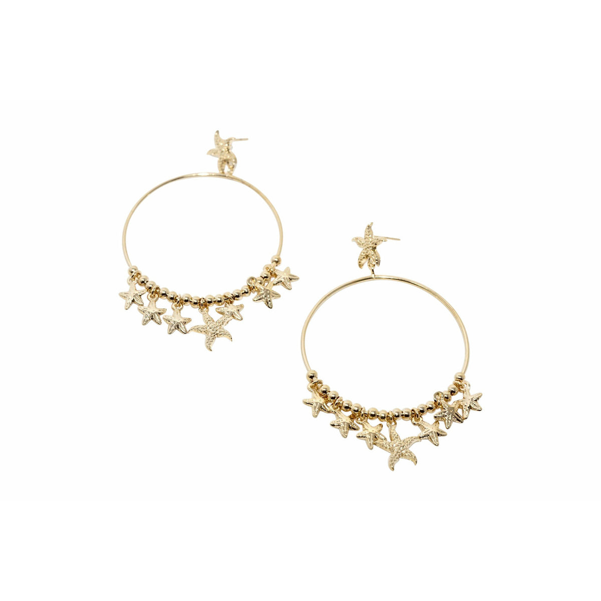 Starfish Hoop Earrings